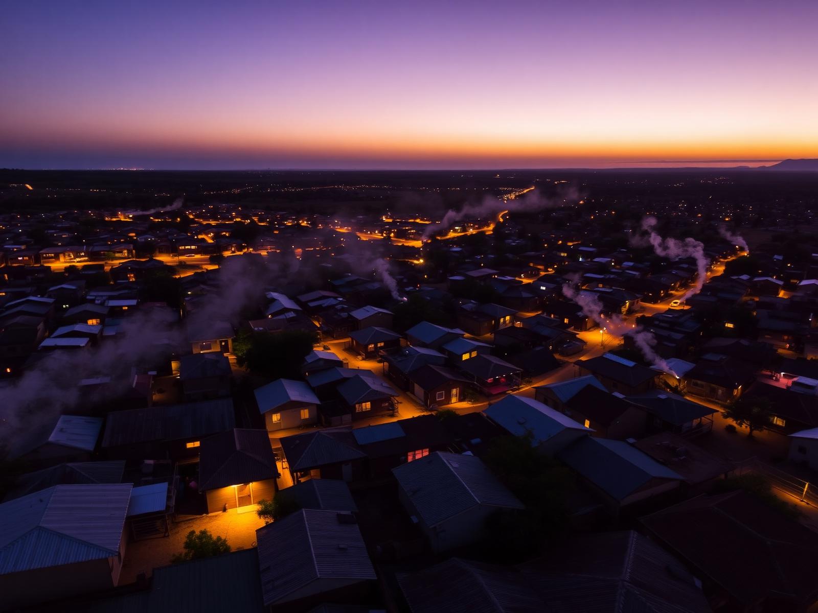 Smoke at dusk